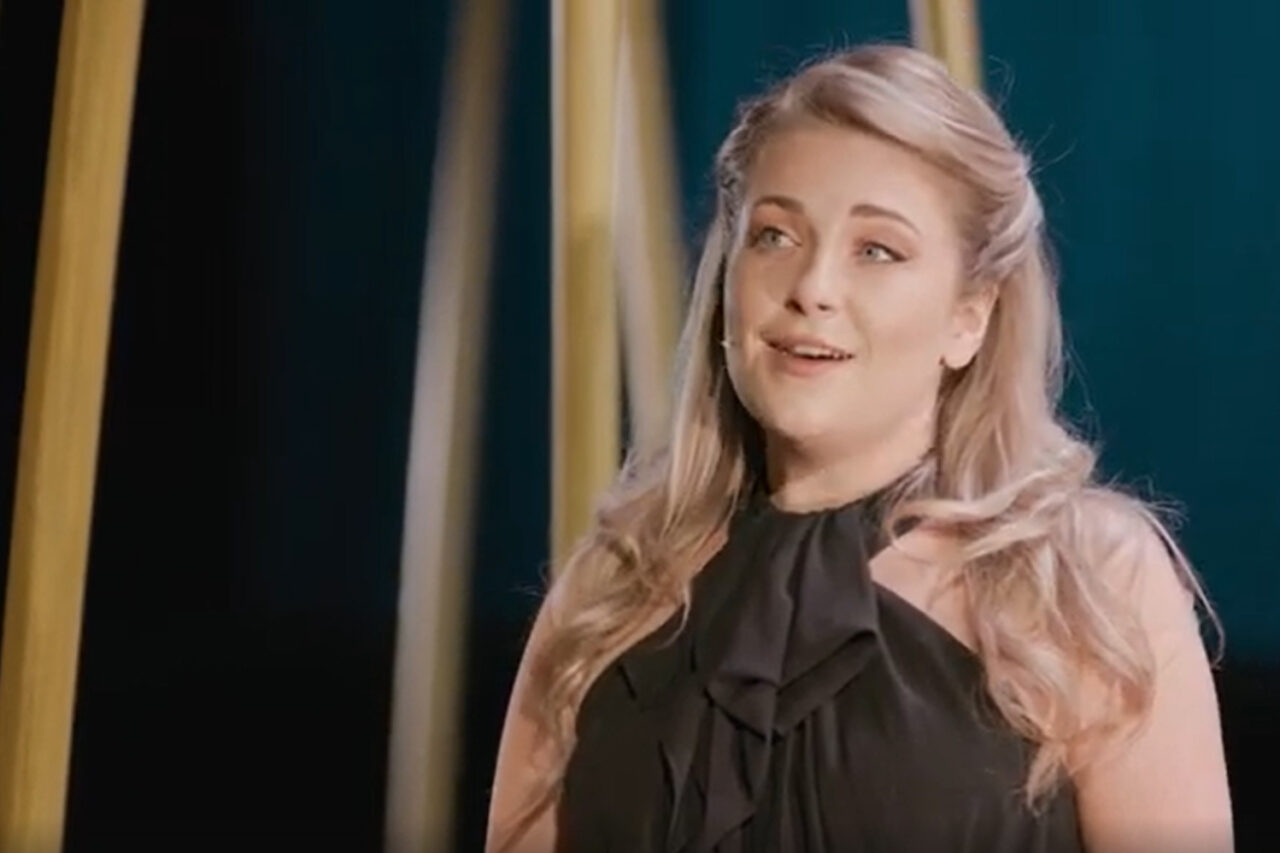 ‘Where e’er you walk’, Semele, Handel  Alexandra Oomens accompanied by the ENO Orchestra Conductor: Martin Fitzpatrick Designer: Nicky Shaw Lighting Designer: Marc Rosette