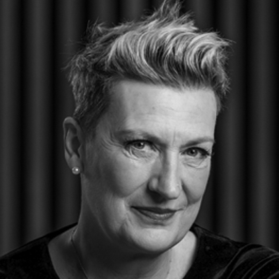 Black and white portrait of Dame Sarah Connolly