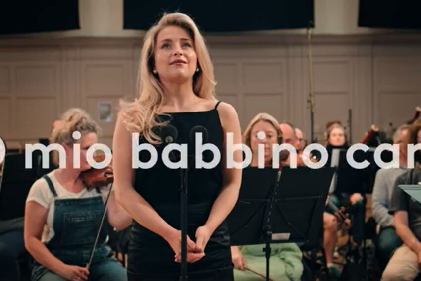 Watch the Orchestra of ENO accompany singer Alexandra Oomens in O mio babbino caro from Puccini's Gianni Schicchi