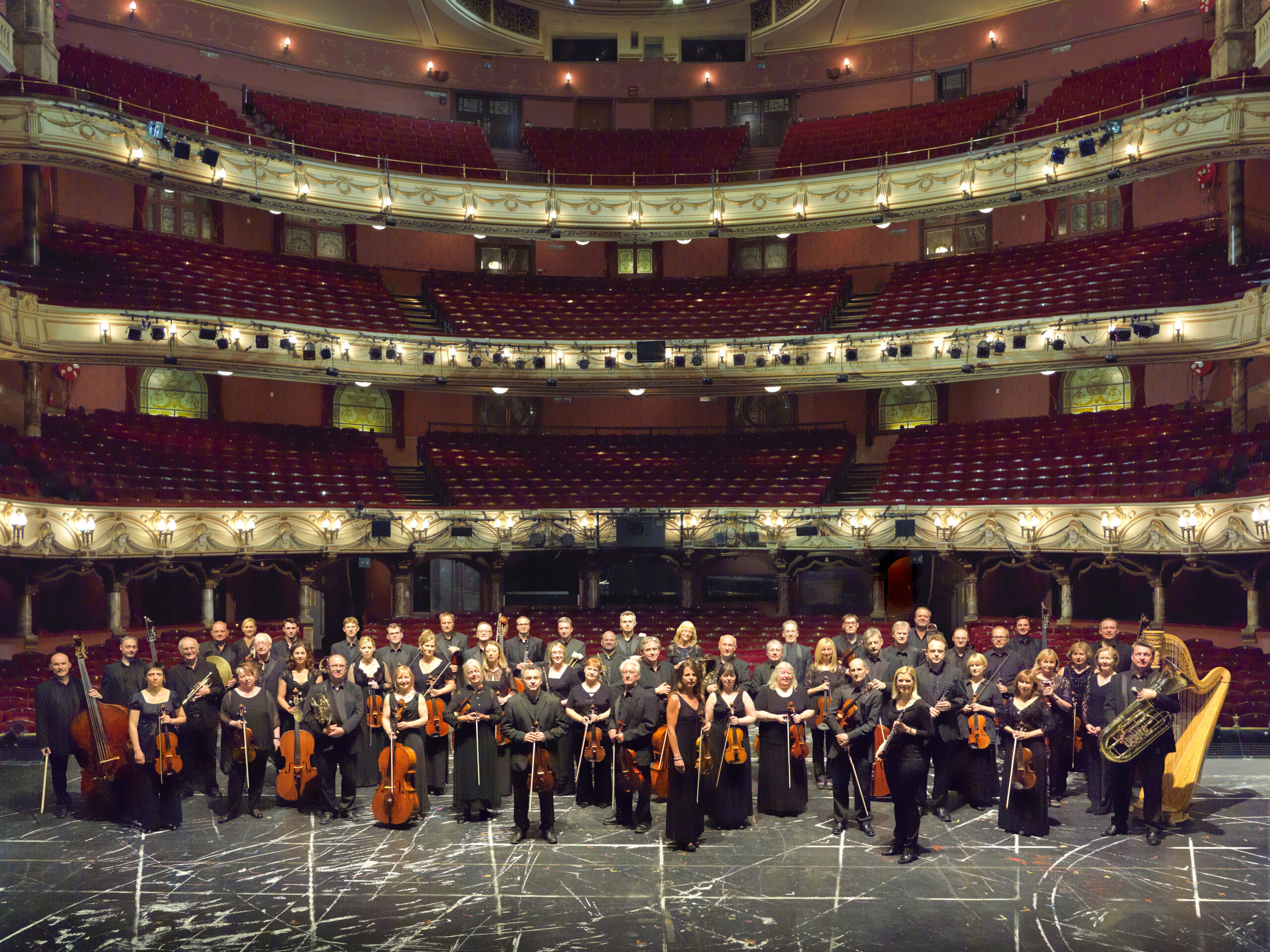 ENO orchestra on stage