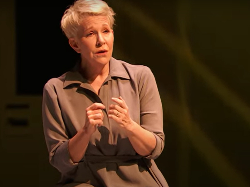 Screenshot from video of Joyce DiDonato singing an aria from Dead Man Walking opera