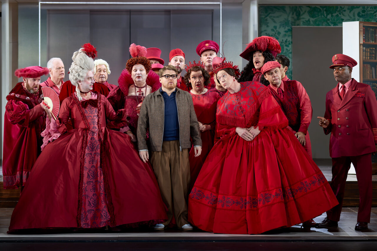 Aaron Godfrey Mayes, Chorus of ENO, ENO’s Cinderella (La Cenerentola) 2025 © Mark Douet