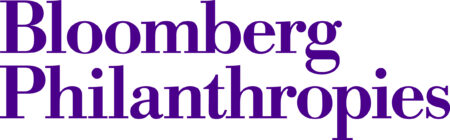 Purple text on a white background displaying Bloomberg Philanthropies in a large, serif typeface.