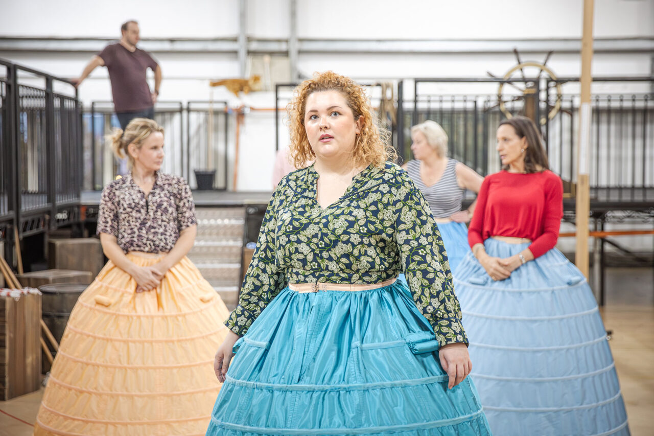 Ella Kirkpatrick, Katey Rylands and Jane Read, ENO’s HMS Pinafore 2025, Rehearsal Images © Craig Fuller