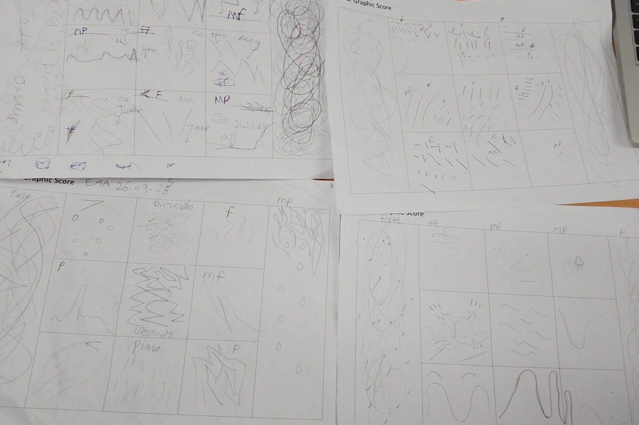 Foxdell Primary - Pinecones Class graphic scores