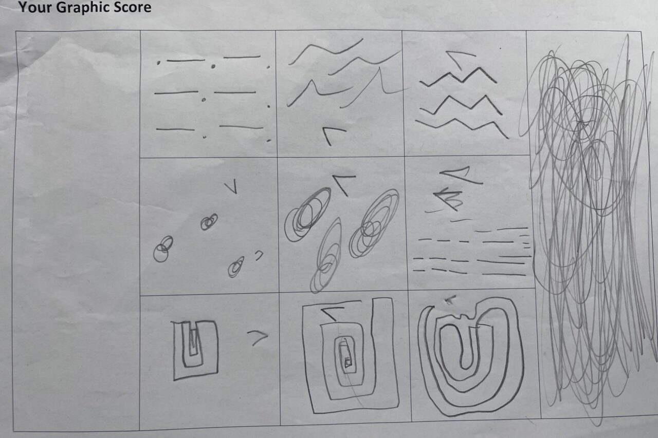 Vineyard School - Garnet Class graphic score
