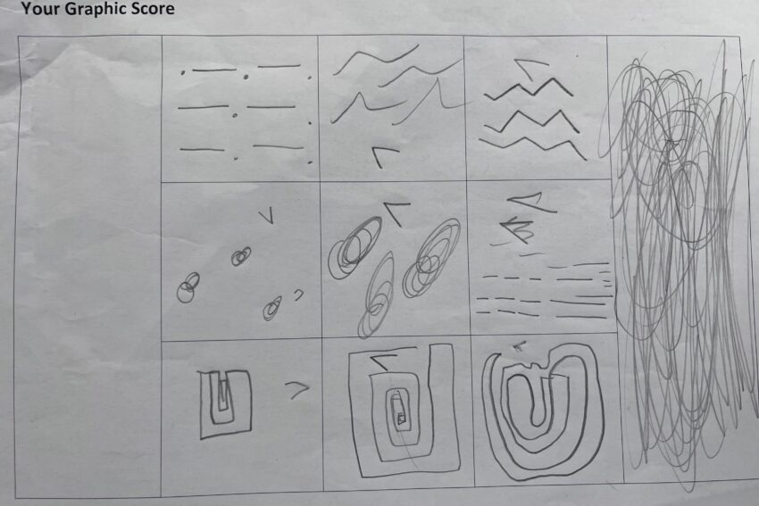 Vineyard School - Garnet Class graphic score