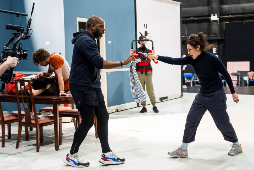 Rehearsal Images: The Cast & Video Team of ENO’s Angel’s Bone 2026 © Tristram Kenton