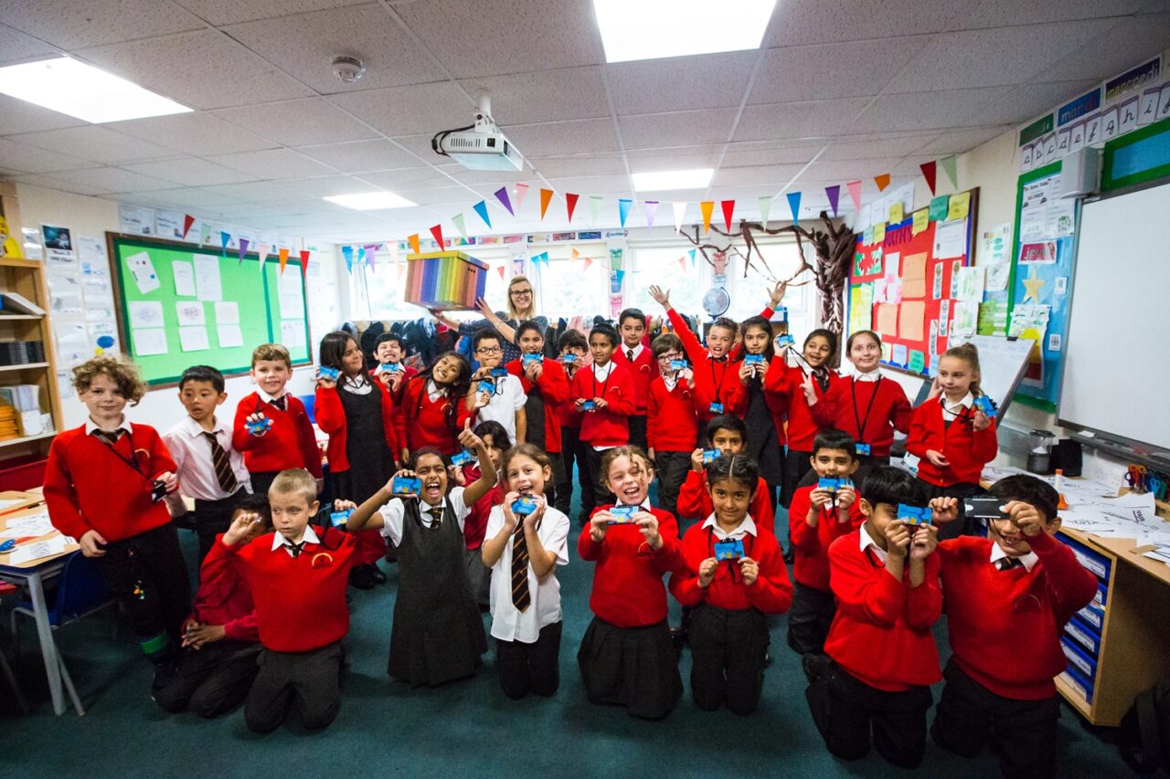 A school celebrating Finish This... project